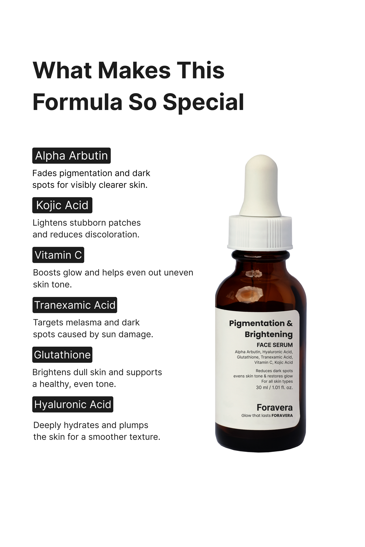 Pigmentation & Brightening Face Serum – Vitamin C + Alpha Arbutin
